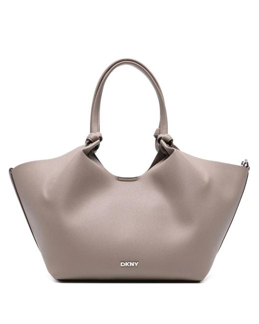 DKNY Gray Medium Paula Commuter Tote Bag