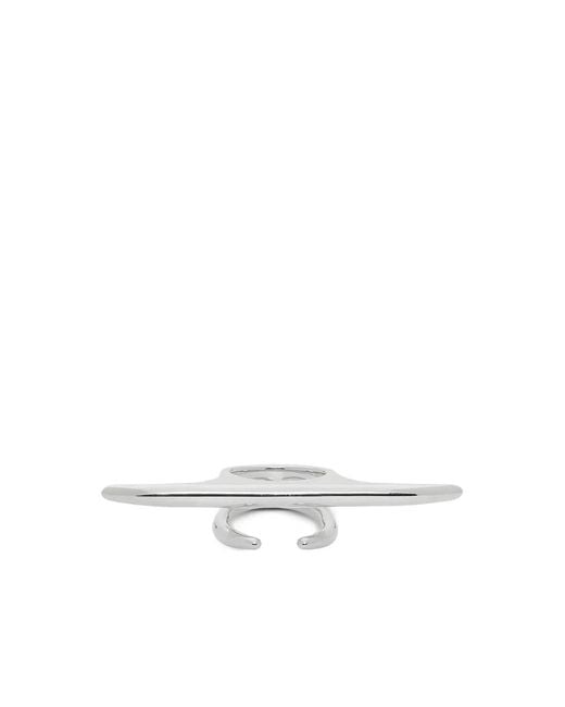 Ambush White Liquid Multi-Finger Ring for men
