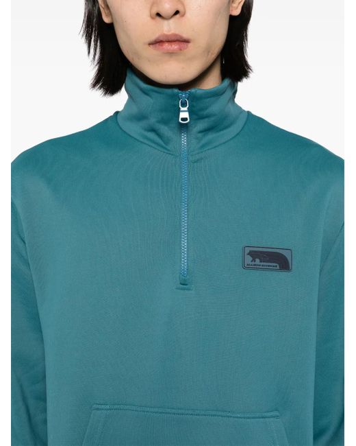 Maison Kitsuné Jack Met Logopatch in het Blue voor heren