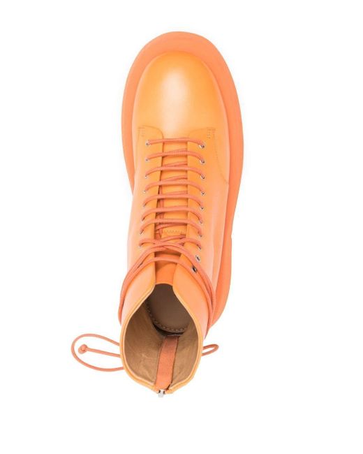 Marsèll Orange Ankle Lace-up 55mm Boots