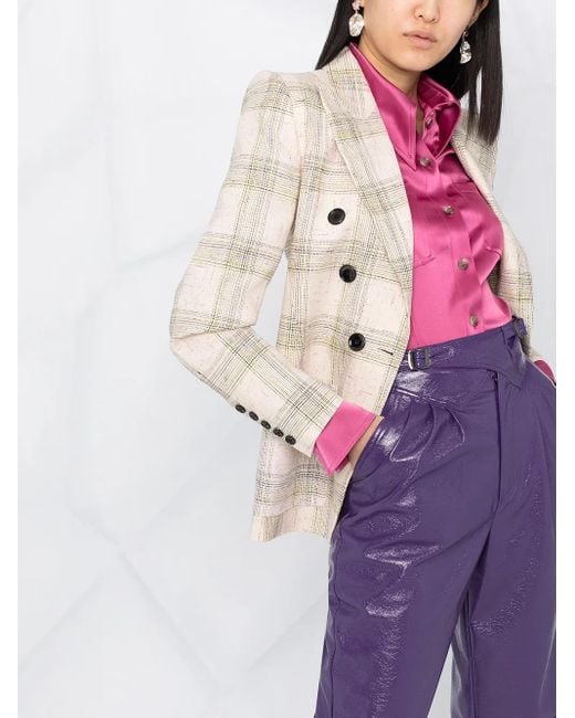 Isabel Marant Lenora チェック ダブルジャケット Natural