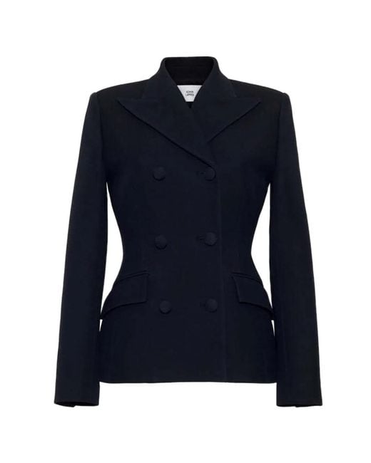 Adam Lippes Blue Malone Double-Breasted Jacket