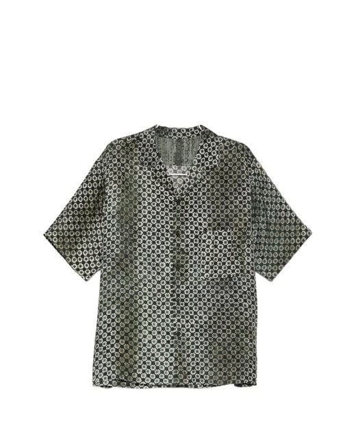 Ziggy Chen Gray Printed Shirt for men