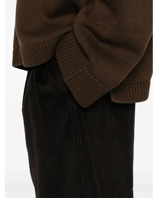 Frankie Shop Black Norstrand Pleated Corduroy Trousers