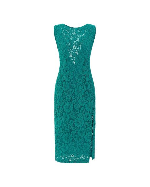 Pinko Green Lace Side-Split Dress