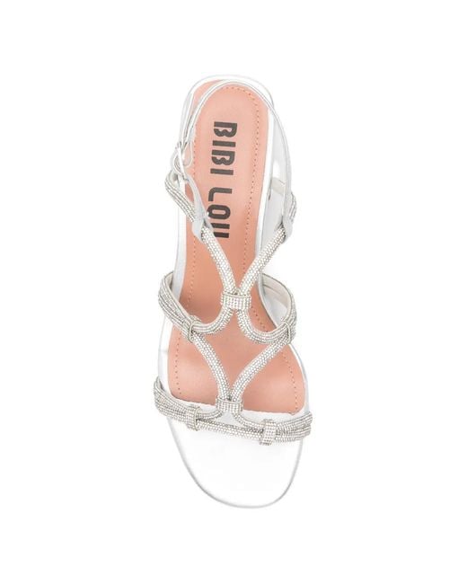 Bibi Lou White Quail Sandals