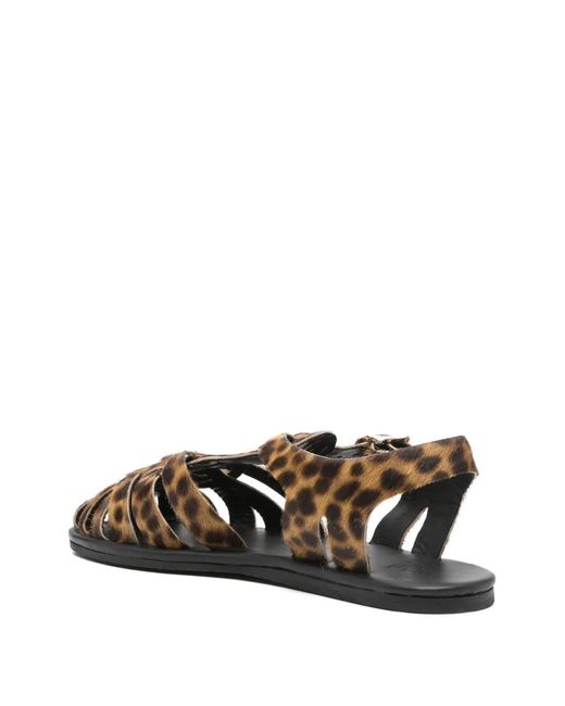 Ancient Greek Sandals Brown Karina Pony Cage Sandals