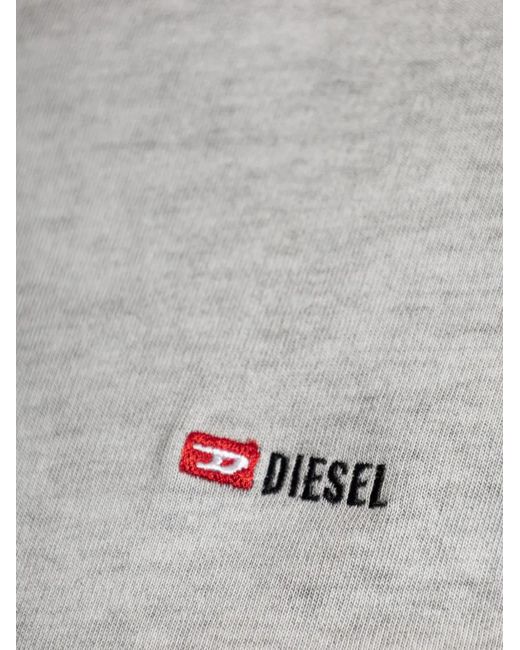 DIESEL Gray T-Imy Logo-Embroidered T-Shirt