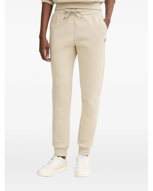ARMANI EXCHANGE Natural Logo-Patch Drawstring Track Pants