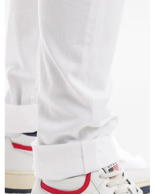 Vaqueros con placa del logo Dondup de hombre de color White
