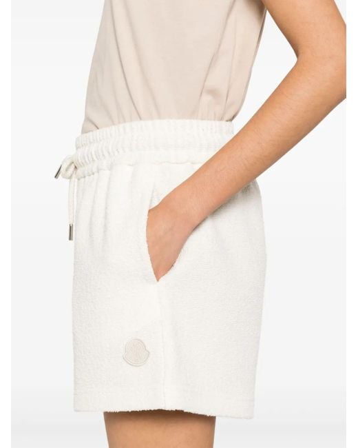 Bermudas Con Parche Del Logo Moncler de color White