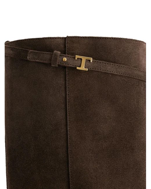 Bottes En Daim Tod's en coloris Brown