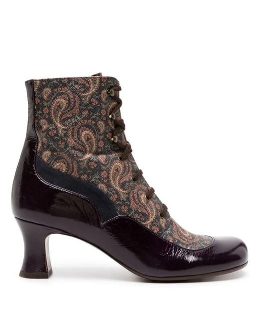 Chie Mihara Brown Mylion 50mm Paisley-print Boots