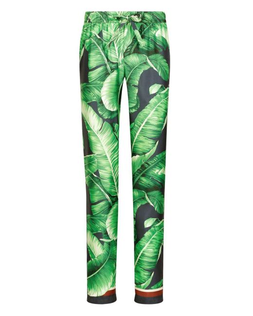 Pantalones holgados con estampado Banano Dolce & Gabbana de hombre de color Green