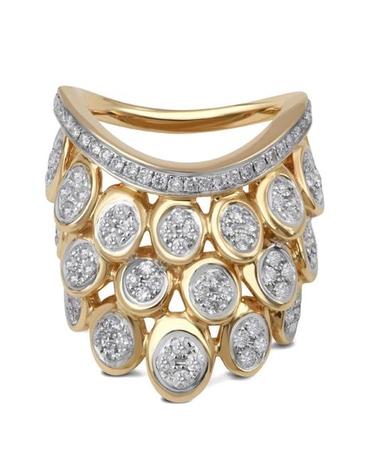 Rainbow K White Blossom Pave Diamond Ring