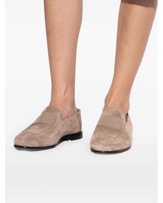 Givenchy Gray Label Suede Loafers