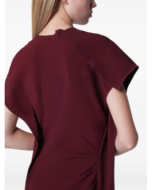 Victoria Beckham Purple Victoria Draped Midi Dress