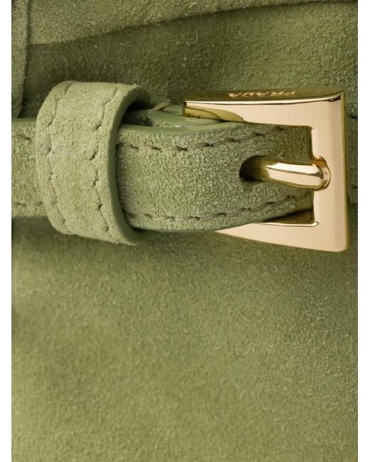 Prada Green Bonnie Suede Mini Handbag