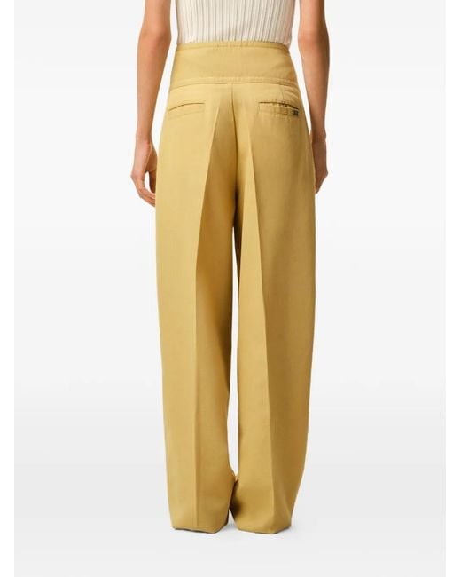 AMI Yellow New Wool Wrapped Belted Trousers