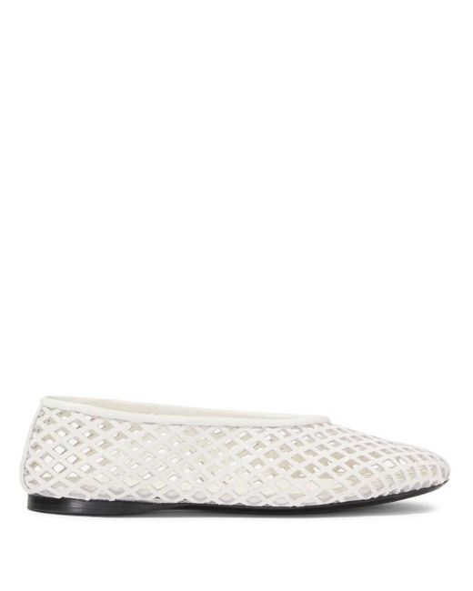 Proenza Schouler White Tee Perforated Ballerina Shoes