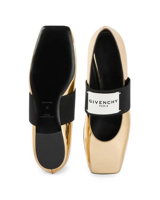 Givenchy White Sliced Square Ballerinas