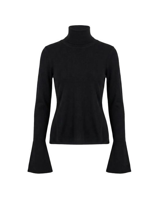 Brandon Maxwell Black Dawson Flared-Sleeve Sweater