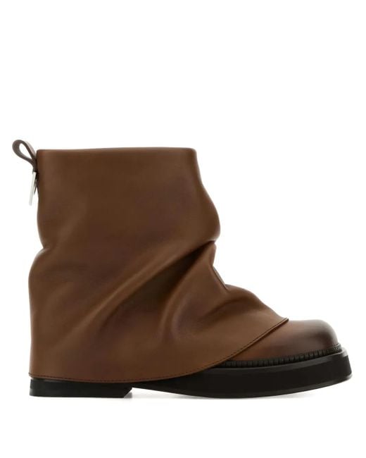 The Attico Brown Mini Robin Ankle Boots