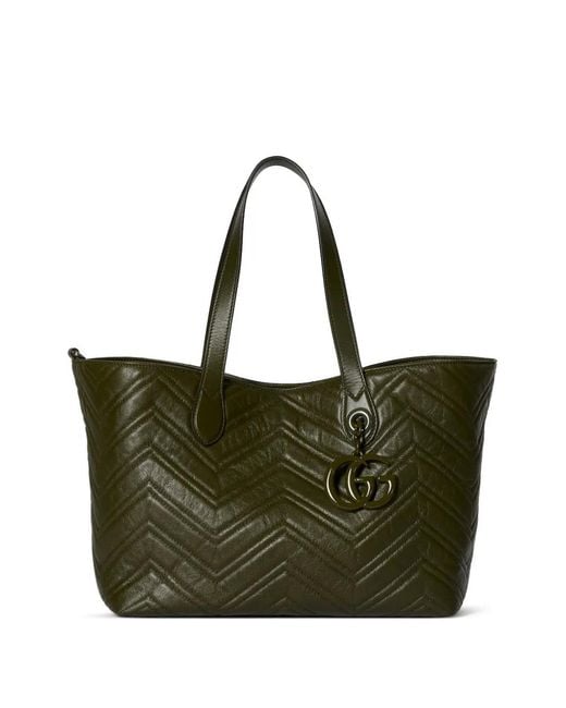 Gucci Green Medium Gg Marmont Tote Bag