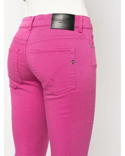 Dondup Pink Rose Low-Rise Cropped Jeans