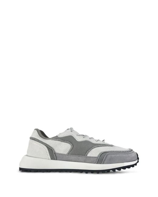 Buttero White Panelled Sneakers for men