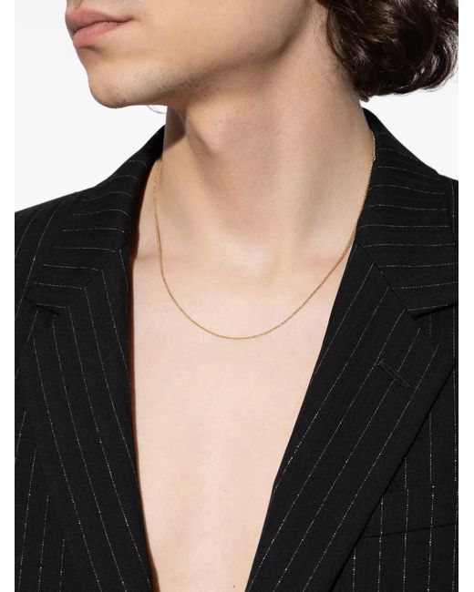 Dolce & Gabbana White Logo Charm Chain Necklace