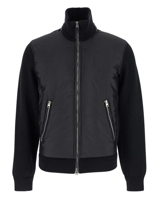 Tom Ford Black Jacket With Front Zip Closure for men