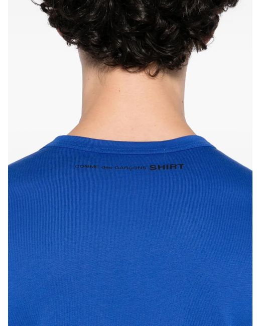 Comme des Garçons Blue Crew-Neck T-Shirt for men