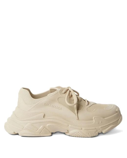Balenciaga Natural Triple S Low-Top Sneakers