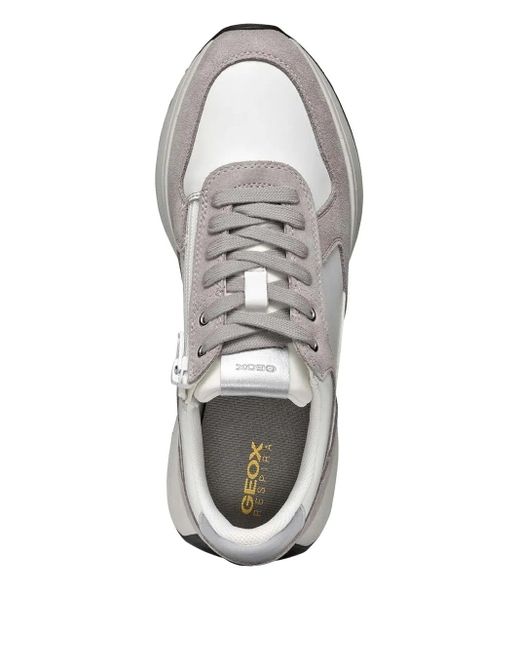 Geox スエードレザーパネル スニーカー White