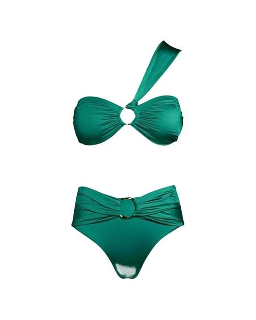 SOFIA ERHAN Green Hera O-Ring Bikini