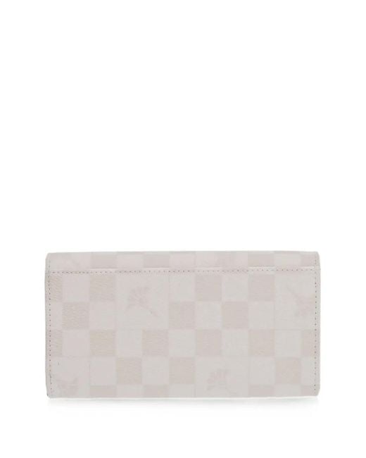 Joop! Gray Check-Pattern Logo-Plaque Wallet