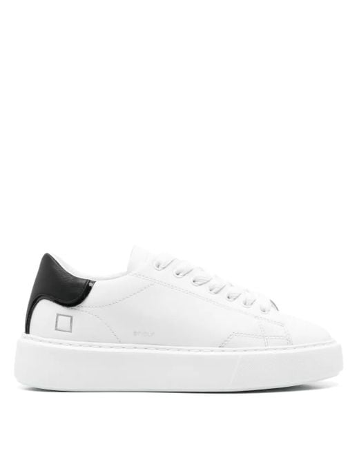 Date White Sneakers aus Leder