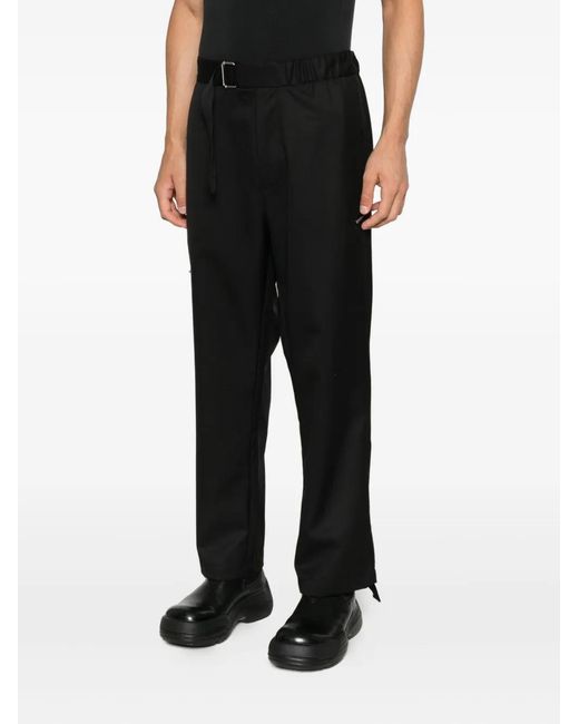 Oamc Peacemaker Black Wool Trousers for men