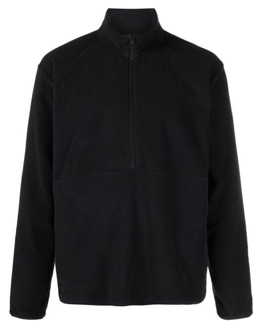 Goldwin Black Fleece-texture High-neck Sweatshirt for men