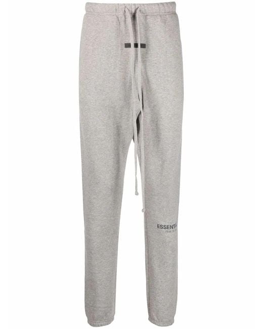 Fear Of God Gray Logo-Print Track Pants for men