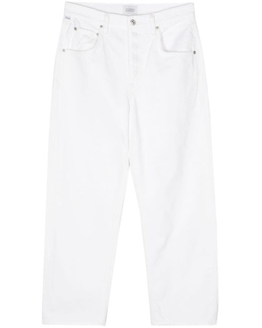Citizens of Humanity High Waist Straight Jeans in het White