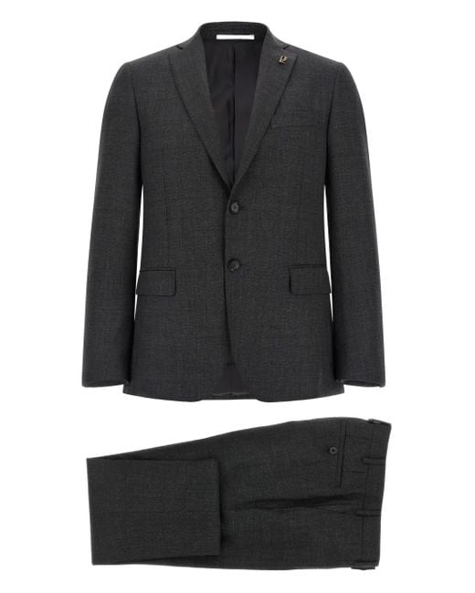 Pal Zileri Black Single-breasted Suit for men