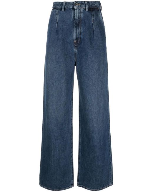Loulou de Saison Blue Attu High-Rise Wide-Cut Jeans
