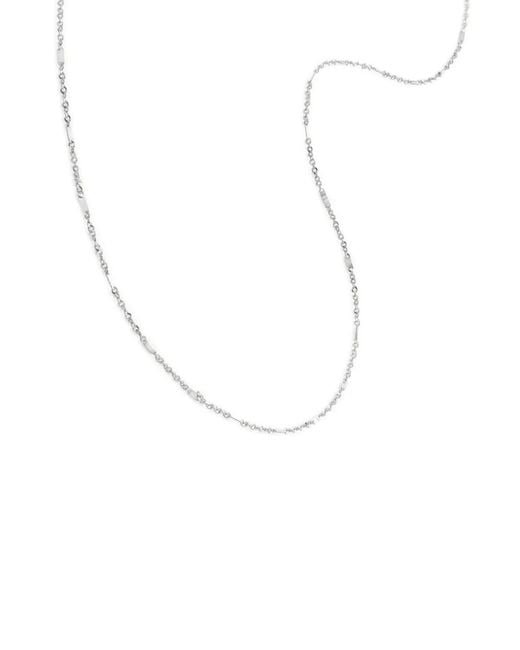 Monica Vinader White 14Kt Shimmer Chain Necklace