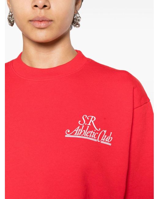 Sporty & Rich ロゴ スウェットシャツ Red