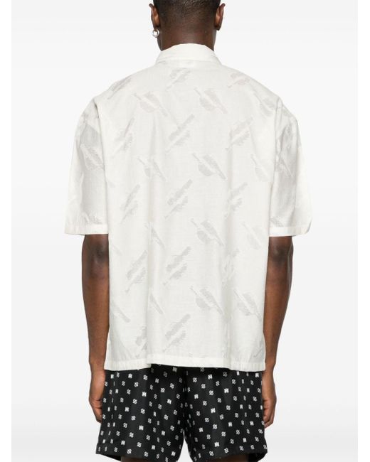 Daily Paper White Salim Pattern-jacquard Shirt for men