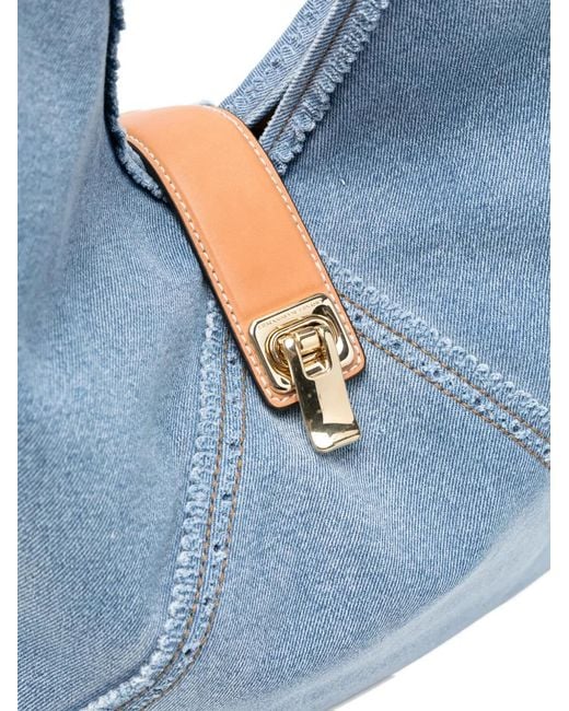 Ermanno Scervino Blue Grand Sac Porté Épaule En Jean