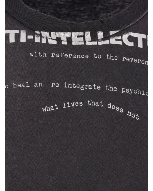 Enfants Riches Deprimes Black Aanti-Intellectual Ethic Distressed Graphic-Print T-Shirt for men