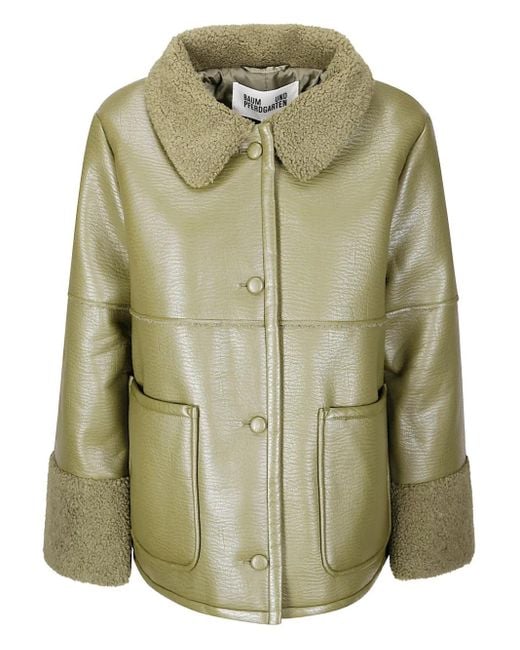 Baum und Pferdgarten Green Birdie Shearling Collar Coat